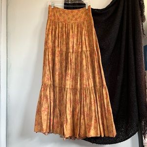Free People Tiered Floral Maxi Skirt S